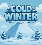 Slot Cold Winter: montagne innevate, lago ghiacciato, pini e simboli invernali
